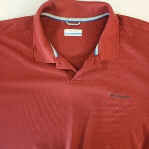 Columbia Polo Shirt Mens XL Red
